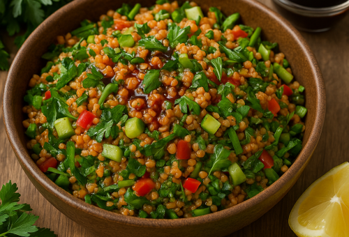 Nar Ekşili Kırmızı Mercimek Salatası Tarifi (Doyurucu Meze)