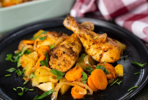 Fırında Tavuk Baget (Zengin Sebzeler ile)